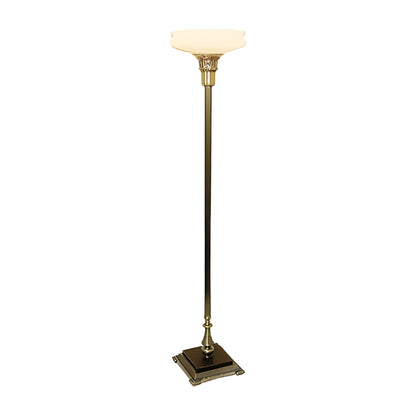 Lumen Torchiere Lamp in all-metal construction on a square base by American Mortuary Equipment