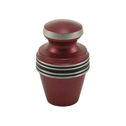 Magenta Banded Aluminum Mini Keepsake Urn