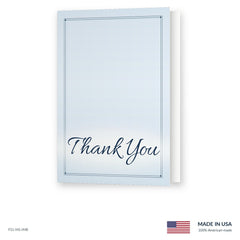 Memory Blue Funeral Acknowledgment Cards