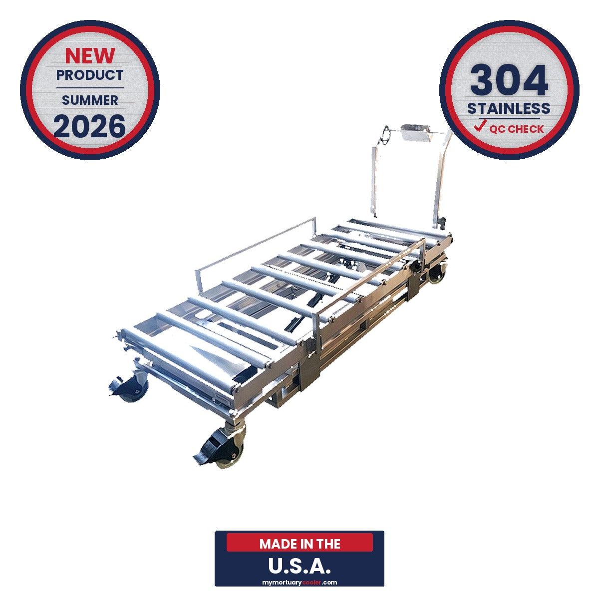 Cadaver Lift Trolley – Stainless Mortuary Lift Cart - view 6