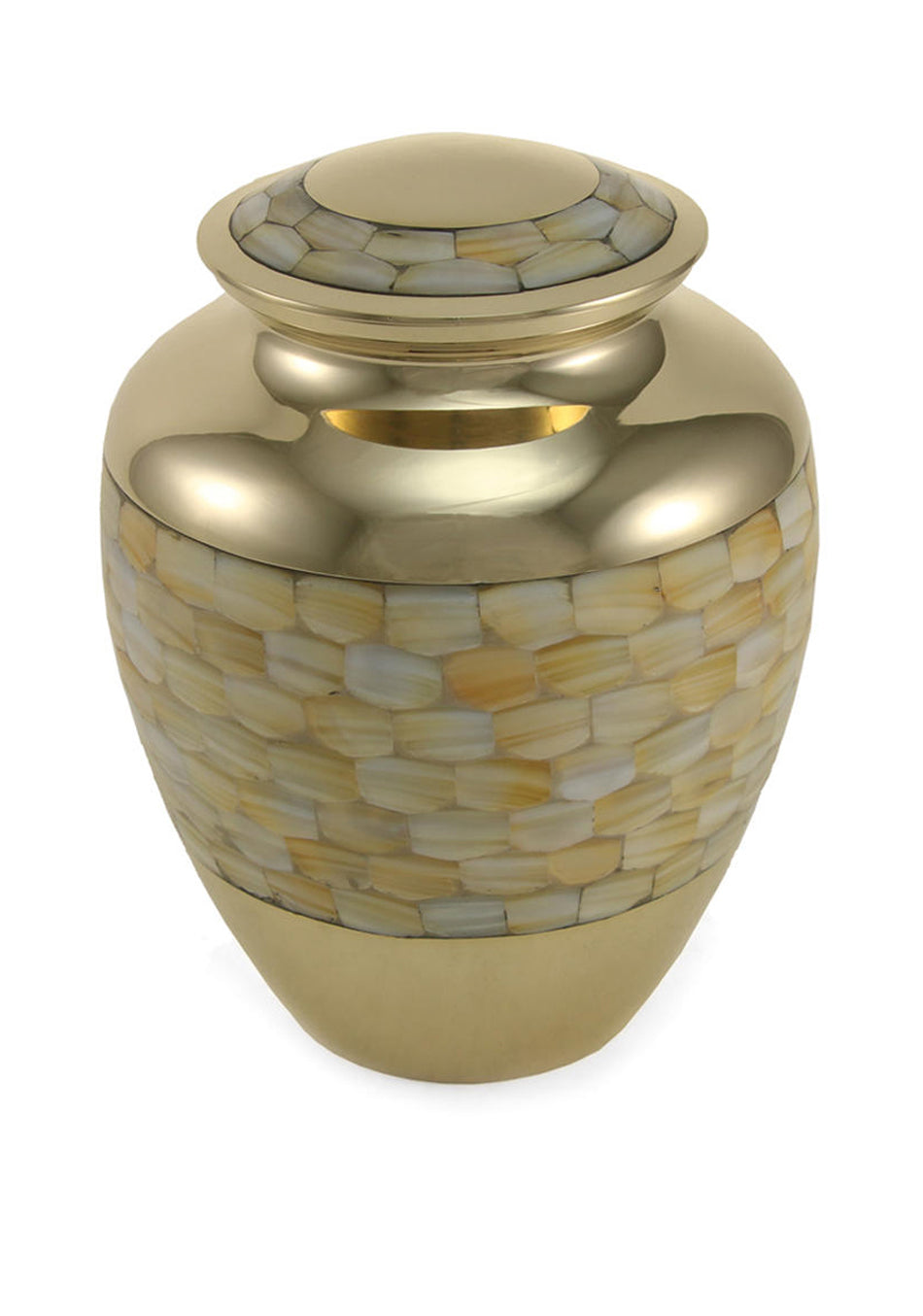Mother of Pearl Inlay Bronze Full Size Cremation Urn
