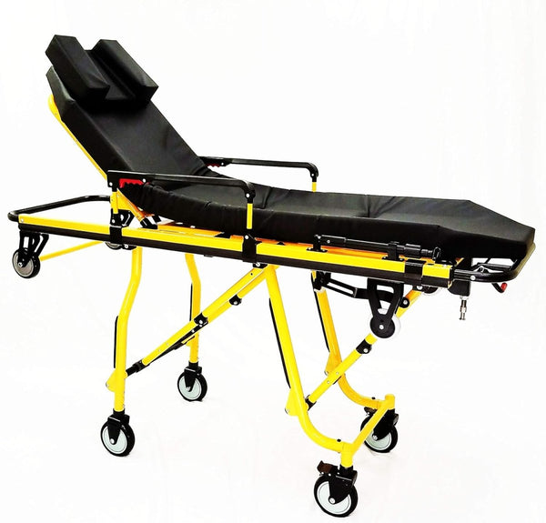 MS-H350 ambulance stretcher full view, lightweight adjustable medical stretcher for EMTs and hospitals