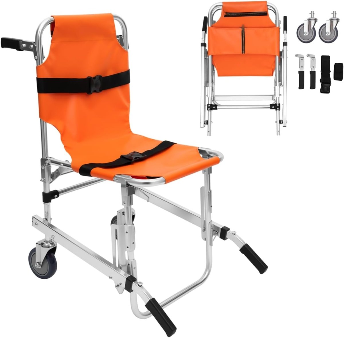 MS-MSC-1-O Foldable Emergency Stair Chair | Stair Climbing Patient Transport Chair | MedicalStretchers