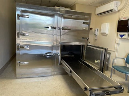 "American Mortuary Coolers multi vault refrigeration system – made in the USA"

