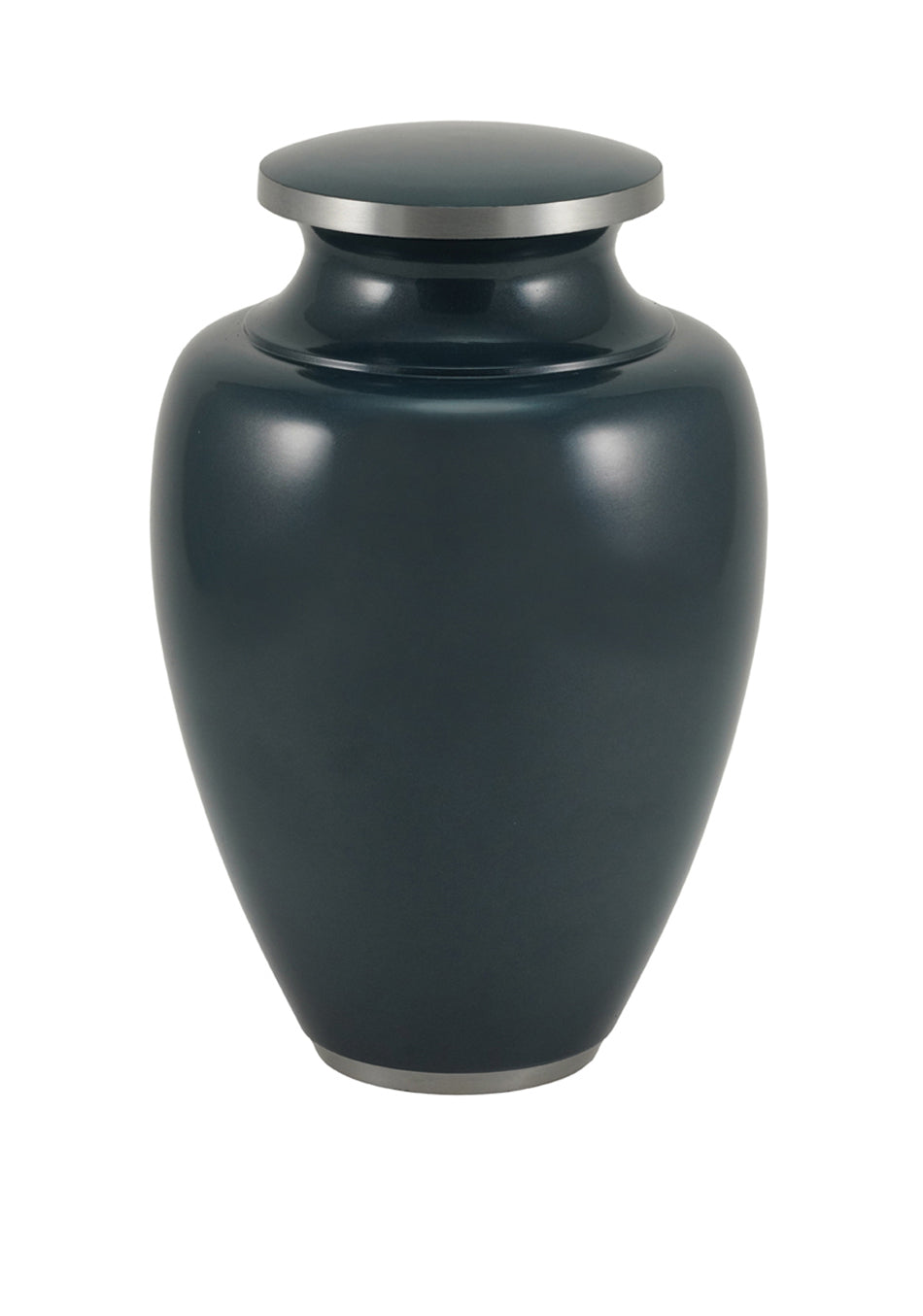 Navy Blue Aluminum Extra Large Cremation Urn, Extra Large, 11.8 x 7.7 x 7.7 in