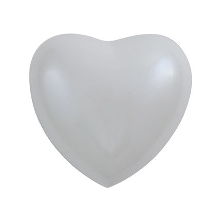 Pearl White High Gloss Brass Heart Keepsake Urn