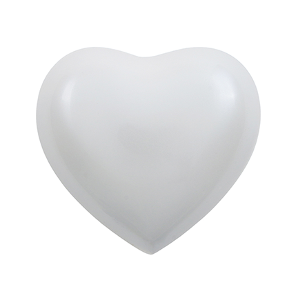 Pearl White Large Heart Urn