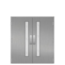 American Mortuary Cooler Exclusive 304 stainless steel double doors with frames and jambs for laboratories and forensic centers made in Johnson City TN.