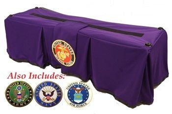 Purple Military Emblem Church Truck Drape