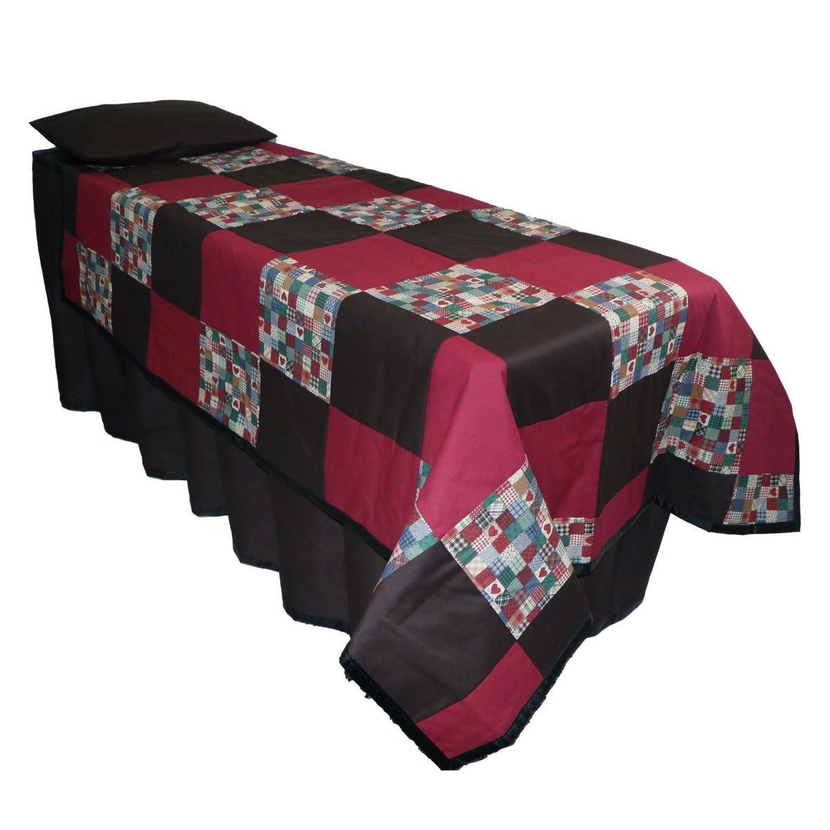 Red Black Patchwork Viewing Set - Standard, Black