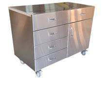 Rolling Cabinet with Drawers and Door - 1034 - 5WC - American Mortuary Coolers & Equipments