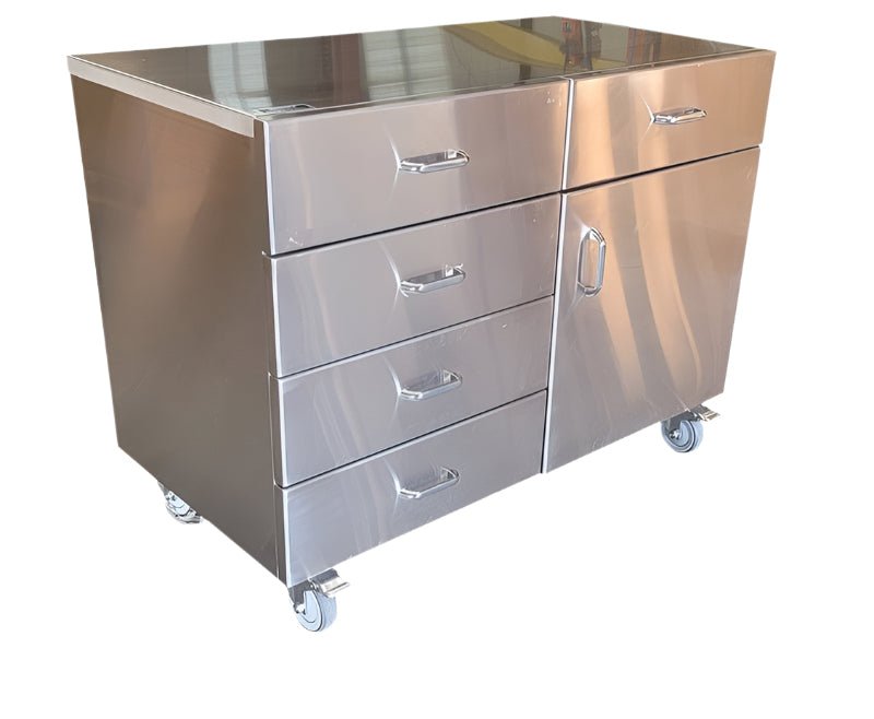 Stainless Steel Drawer Base Cabinet - rolling drawers door 5wc
