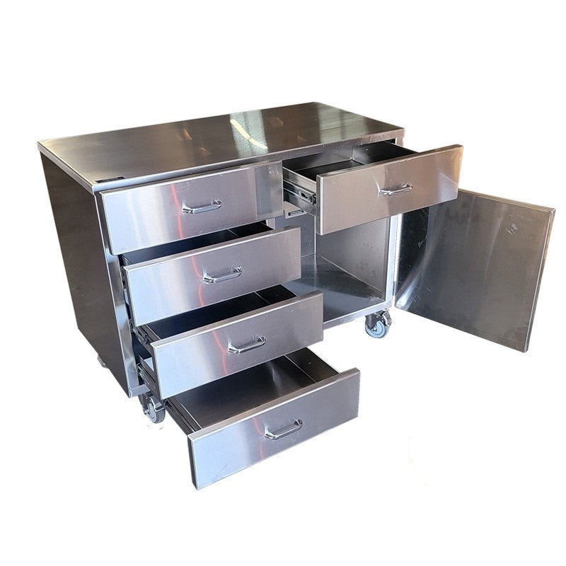 Rolling Cabinet with Drawers and Door - 1034 - 5WC - American Mortuary Coolers & Equipments