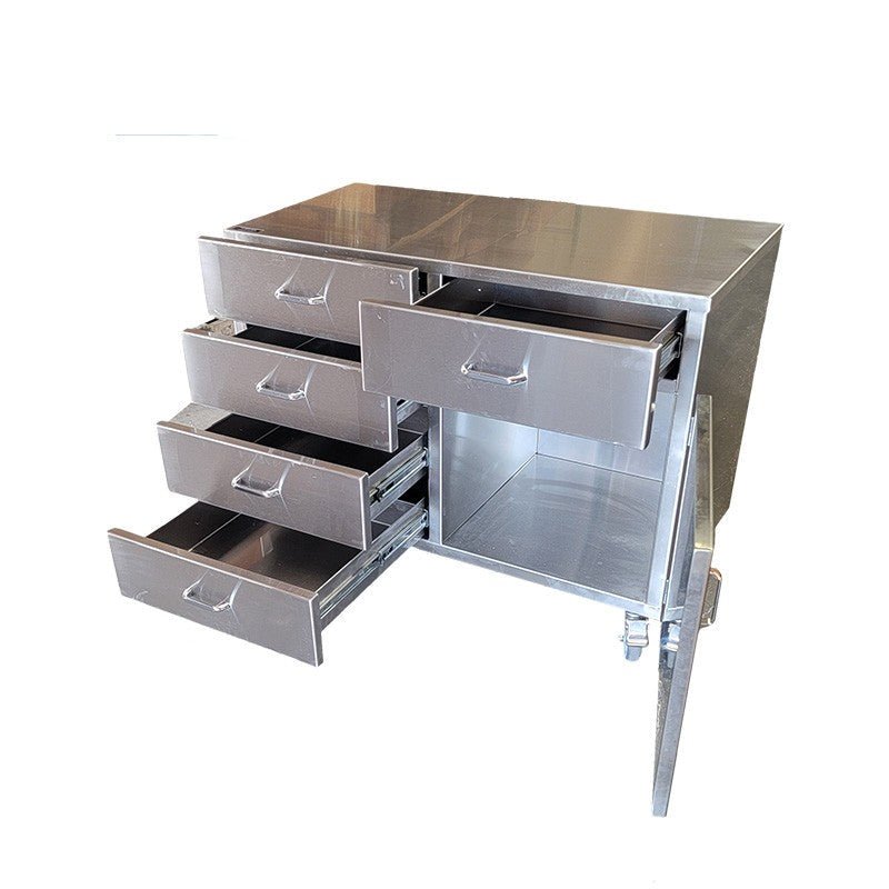 Rolling Cabinet with Drawers and Door - 1034 - 5WC - American Mortuary Coolers & Equipments