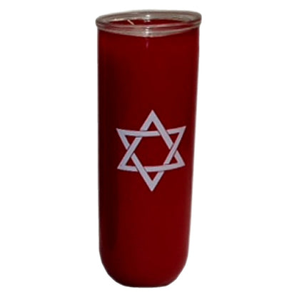 Ruby Star of David 7-Day Candle