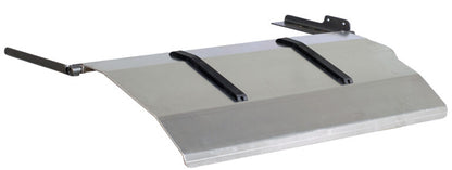 AME-SR50 ramp stored vertically with rear door closed — American Mortuary Equipment suburban ramp third-row seat compatible for funeral home removal vehicles