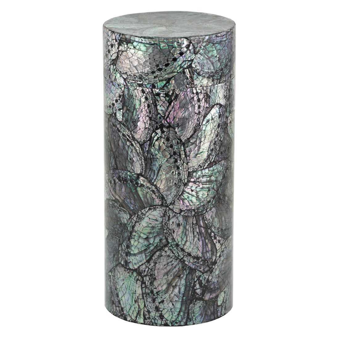 Shell Mosaic Glimmer Scattering Urn