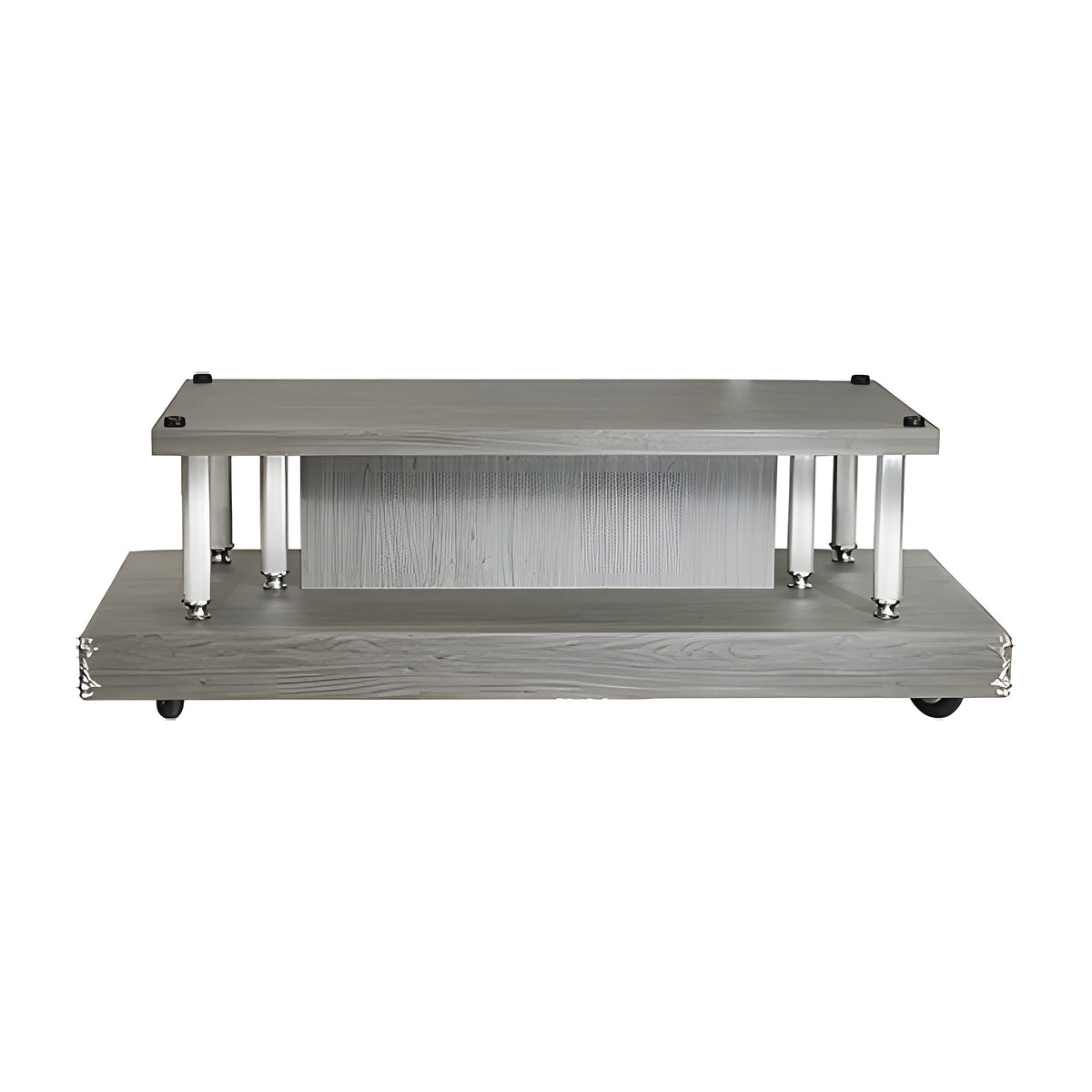 Sierra Casket Bier in laminate with satin nickel by American Mortuary Equipment