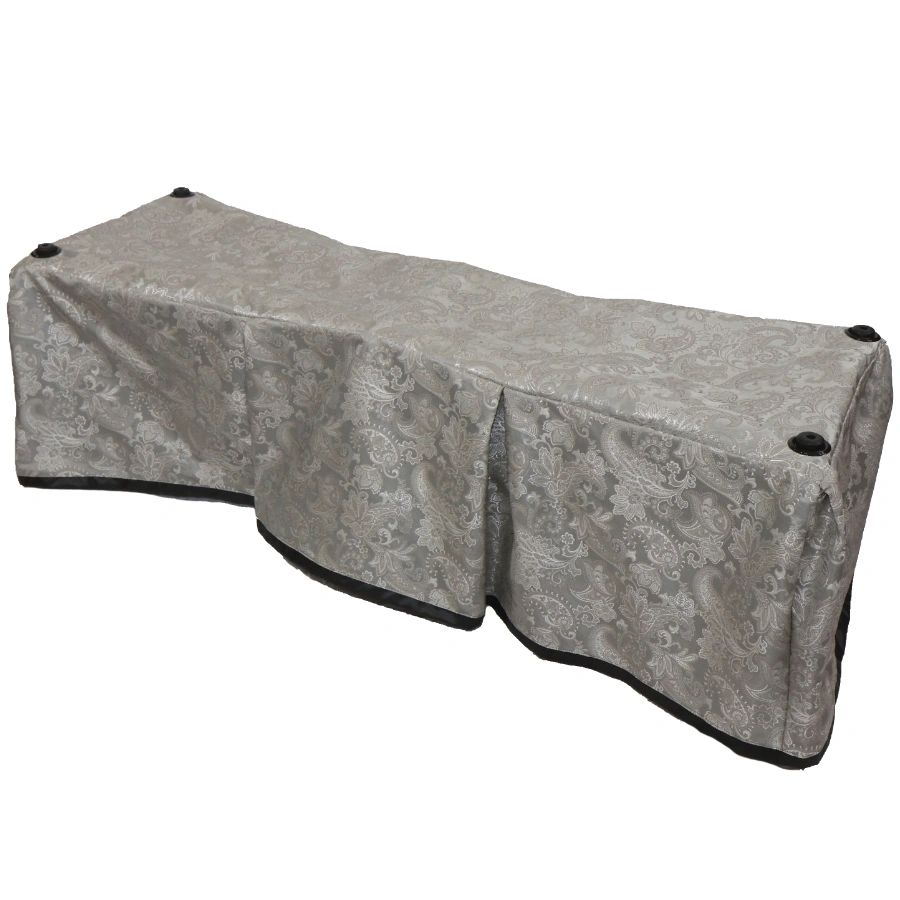 Silver Floral Church Truck Drape