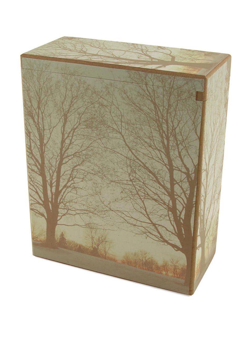 Simple Fiberboard Scattering Urn, Full size adult scattering urn, 10 x 8.3 x 3.9 in