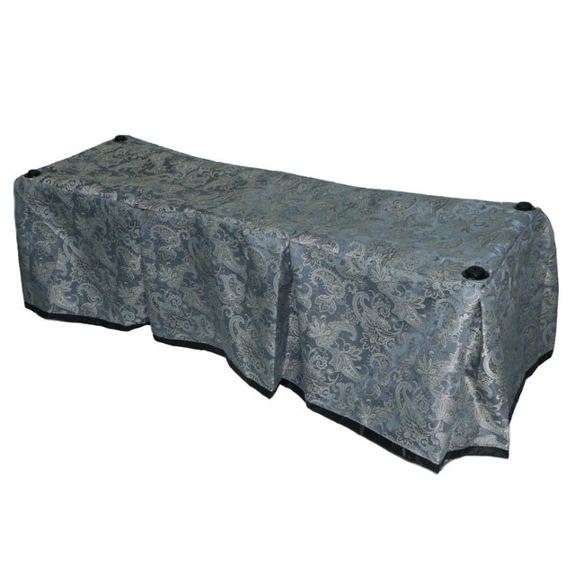 Slate Blue Floral Church Truck Drape