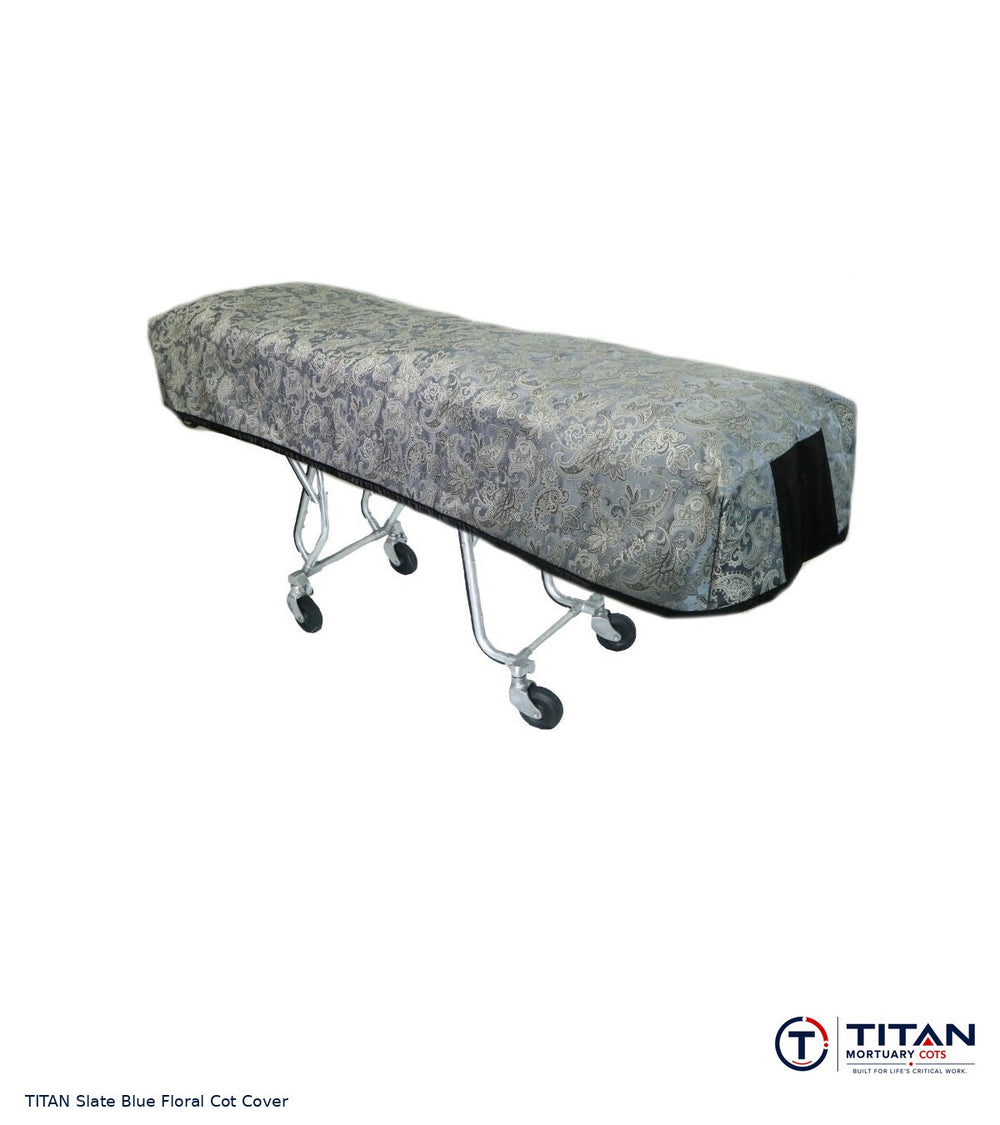 TITAN American Flag Reversible Cot Cover | Slate Blue Floral