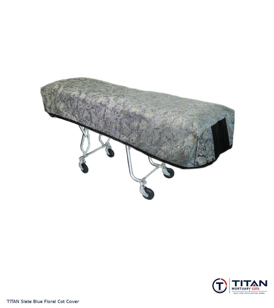 TITAN American Flag Reversible Cot Cover | Slate Blue Floral