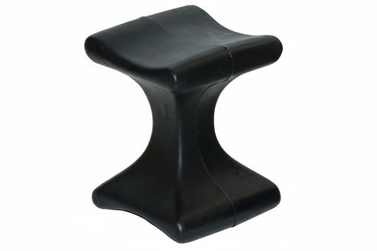 Multi-position polyvinyl soft prep block for embalming featuring 6-way curvature for head and limb support.