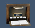 Space-Saving Walnut Chapel Register Desk – Recessed Design