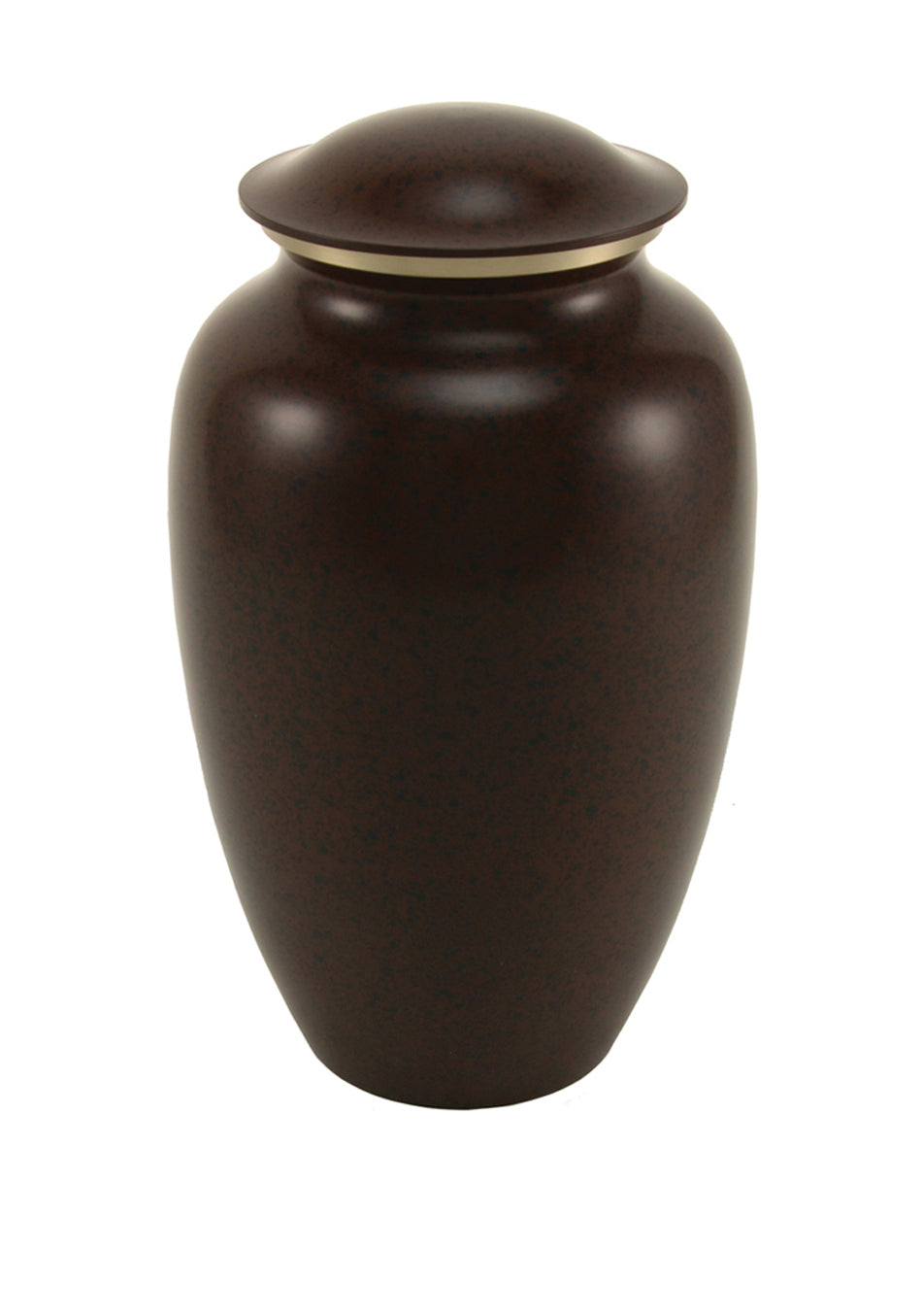 Speckled Black and Brown Brass Full Size Cremation Urn