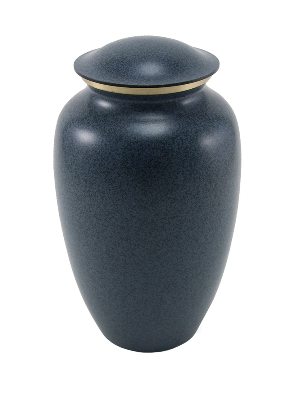 Speckled Blue and Gray Brass Full Size Cremation Urn, Full Size (Adult), 10.4 x 6.1 x 6.1 in