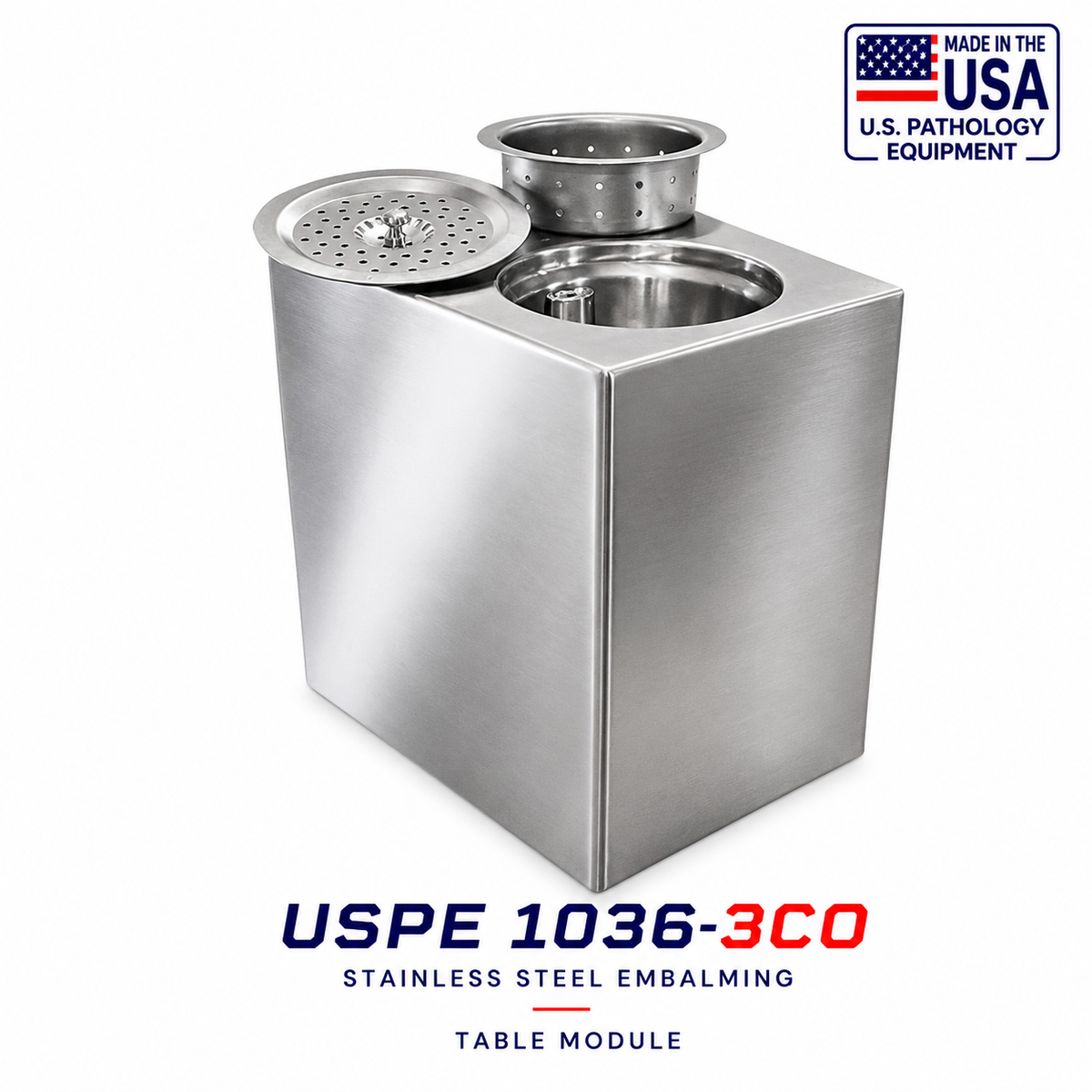 Stainless Embalming Collection Module Model 1247-1 | Prep Room Collection System | American Mortuary Equipment