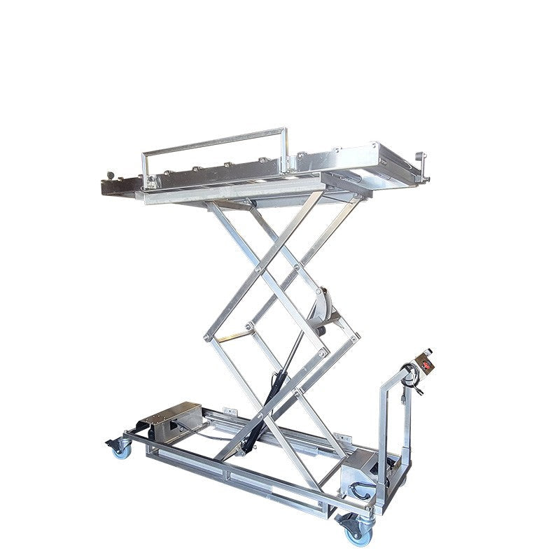 Cadaver Lift Trolley – Stainless Mortuary Lift Cart - steel loading