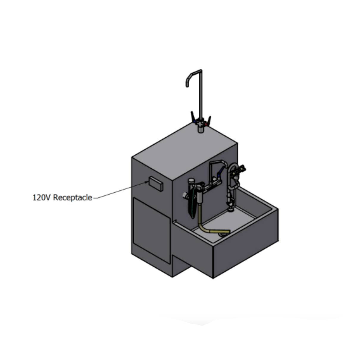 Stainless Steel Embalming Station - Model 1036 - ES - American Mortuary Coolers & Equipments