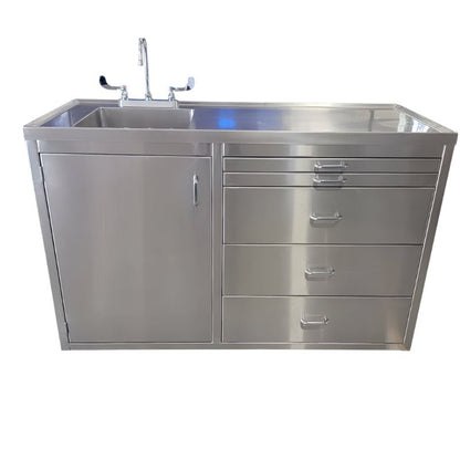 Stainless Veterinary Exam & Operating Table with Sink – 1400 - VES - American Mortuary Coolers & Equipments
