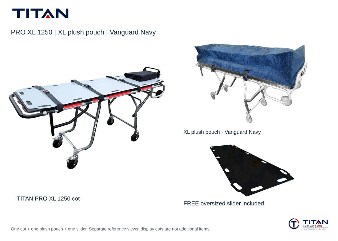 TITAN PRO XL 1250 Cot, XL Pouch & Free Slider