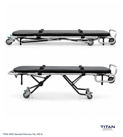 TITAN 500E Standard Mortuary Cot, 500 lb