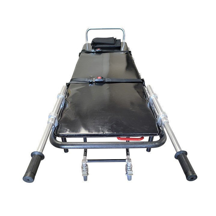 TITAN 500E mortuary cot, USA-made single-operator first call stretcher for funeral professionals
