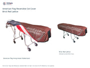 TITAN American Flag Reversible Cot Cover | Brick Red Lattice