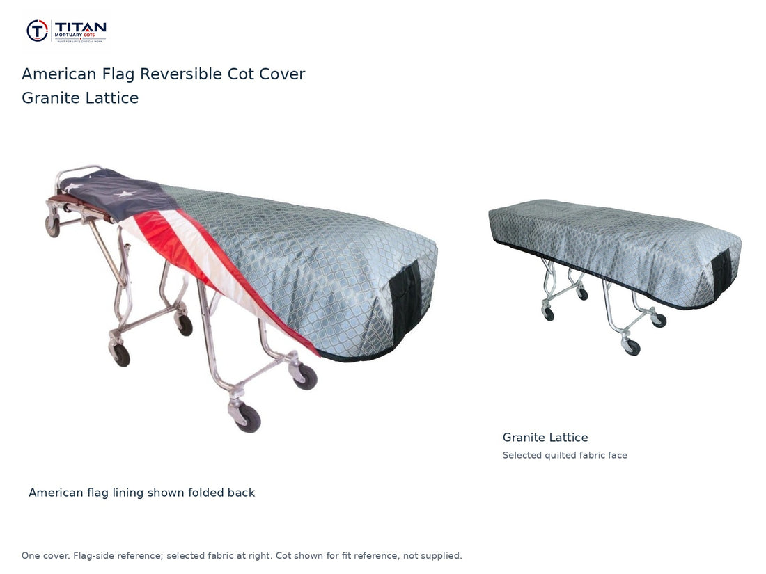TITAN American Flag Reversible Cot Cover | Granite Lattice