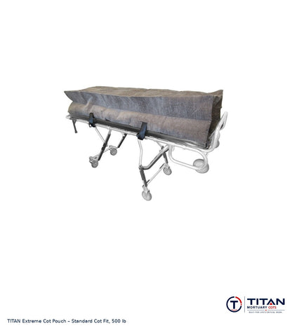TITAN Extreme Standard pouch in Armor Pewter: selected pouch-color reference for the PRO S 650 package. Reference cot shown is not a representation of the included PRO S 650 model.