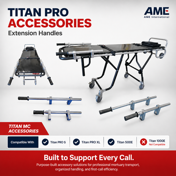 TITAN Mortuary Cot Extension Handles (Pair)