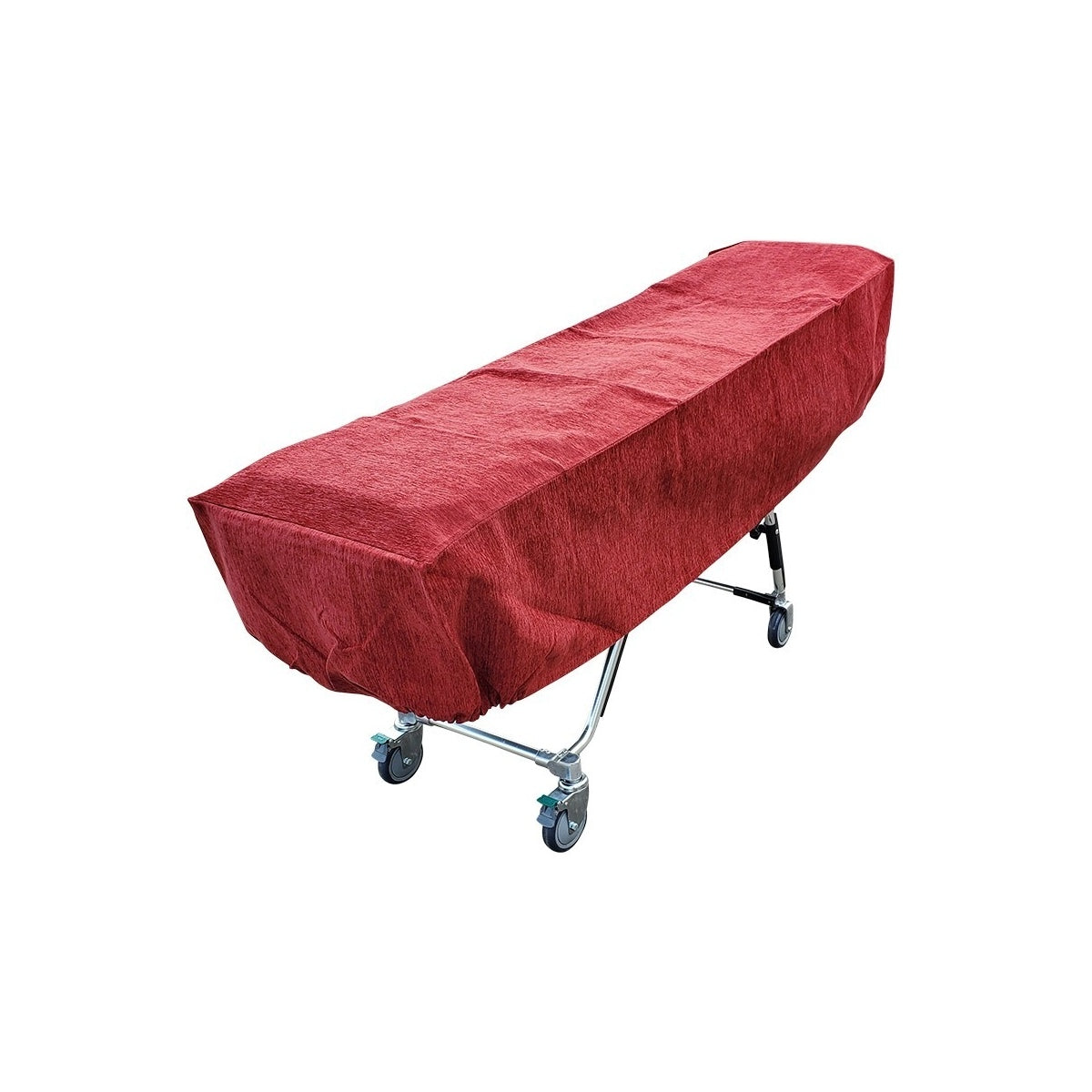 Burgundy Cot Cover - actual product photograph on white