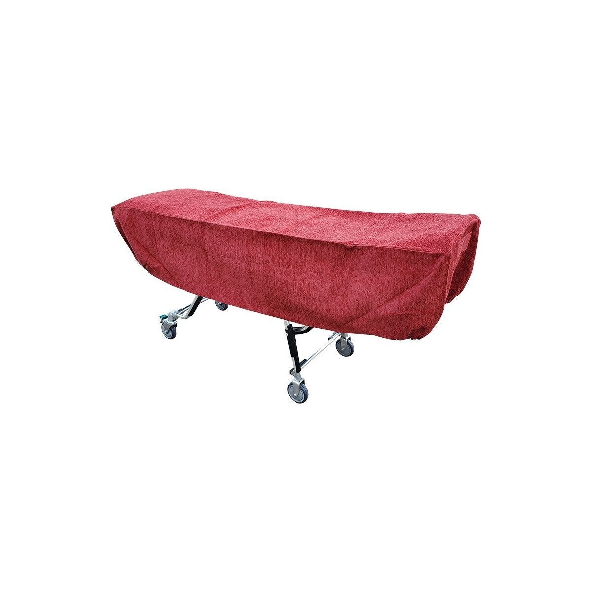 Burgundy Cot Cover - actual product photograph on white
