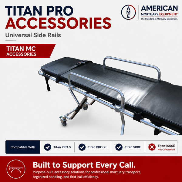 TITAN Universal Mortuary Cot Side Rails