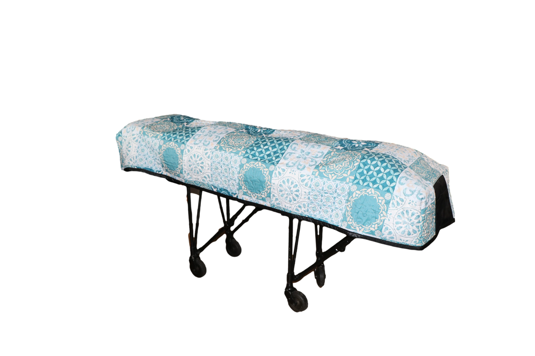 Turquoise Mosaic Cot Cover