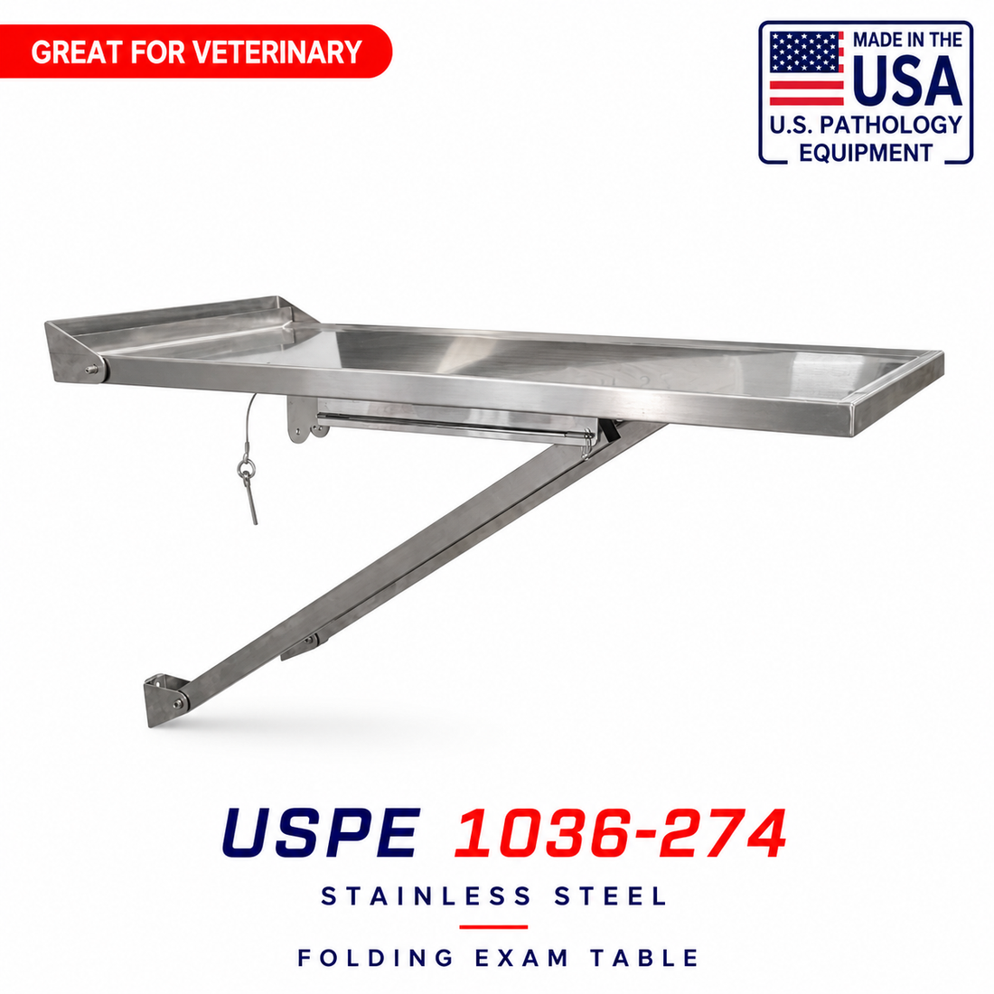 USPE Wall Mount Veterinary Exam Table