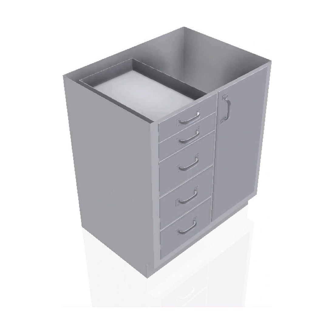USPE 5-Drawer Lab Base Cabinet with Door, 30–48" – Model USPE-CW-2383