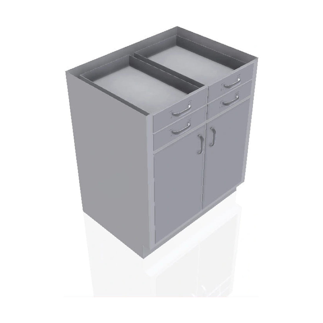USPE 4-Drawer Lab Base Cabinet with 2 Doors, 30–48" – Model USPE-CW-2387