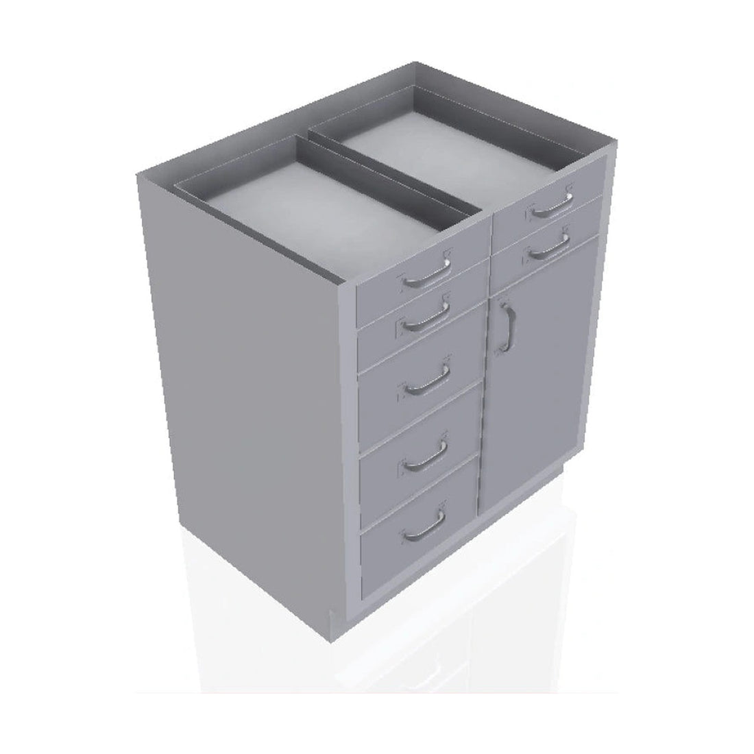 USPE 7-Drawer Lab Base Cabinet with Door, 30–48" – Model USPE-CW-2389